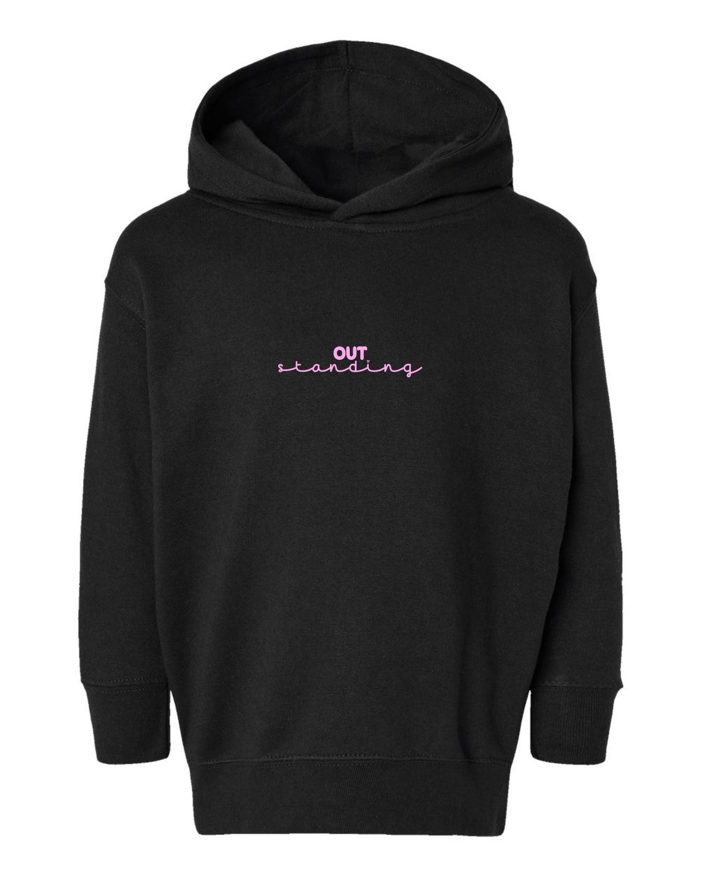 kids fleece pullover hoodie (pink outstanding)