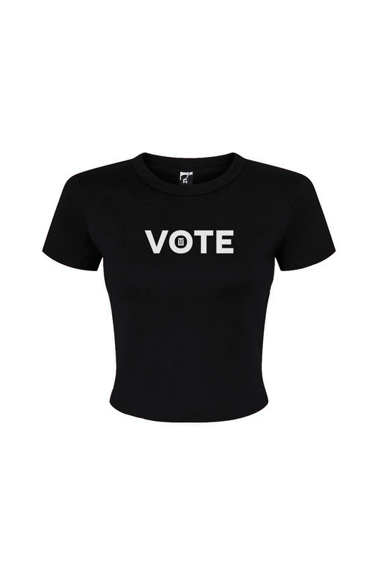 VOTE Women's Micro Rib Baby Tee