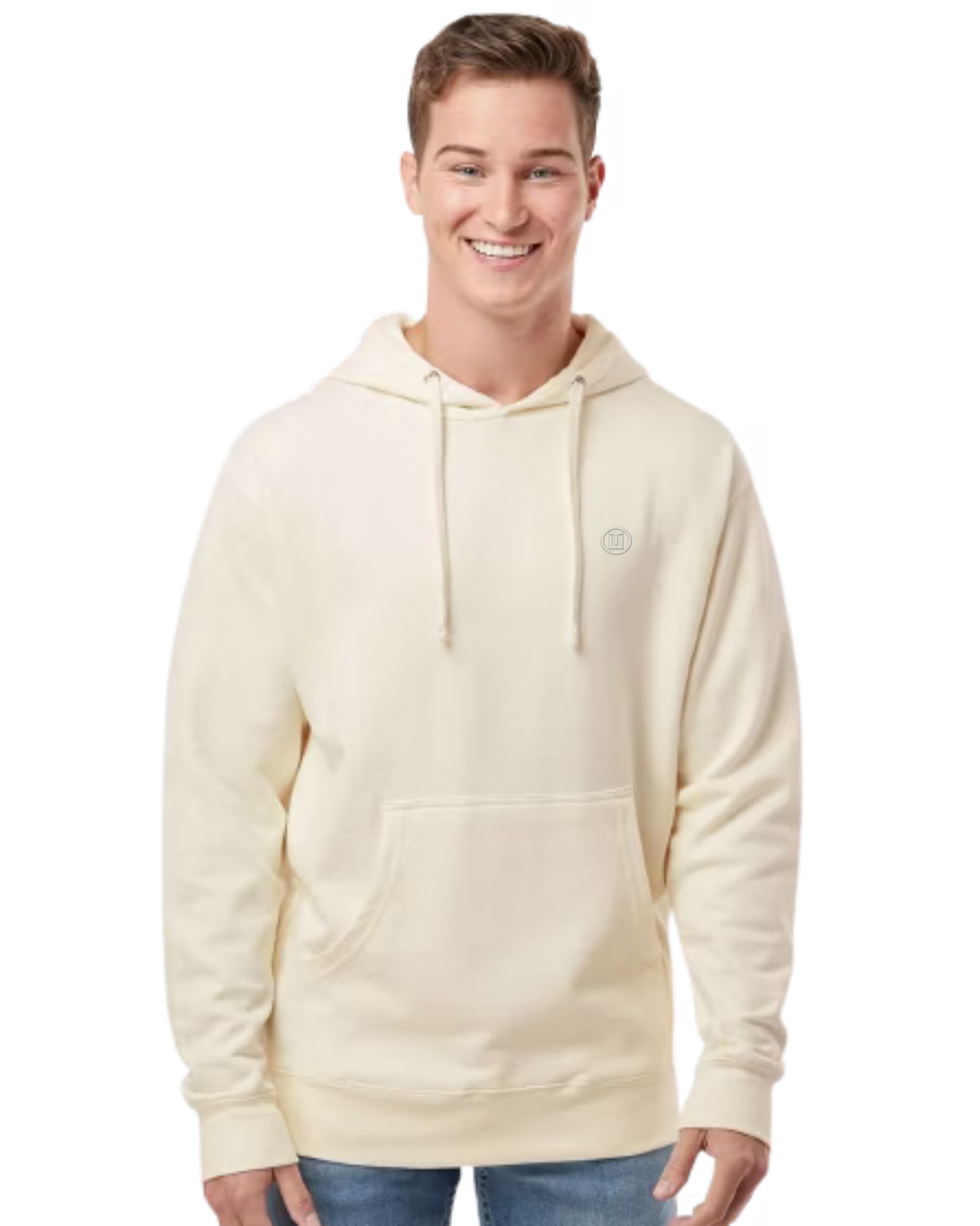 Icon Loopback Terry Hooded Sweatshirt (off white logo)