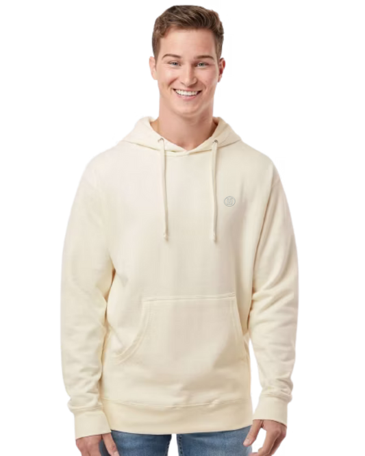 Icon Loopback Terry Hooded Sweatshirt (off white logo)