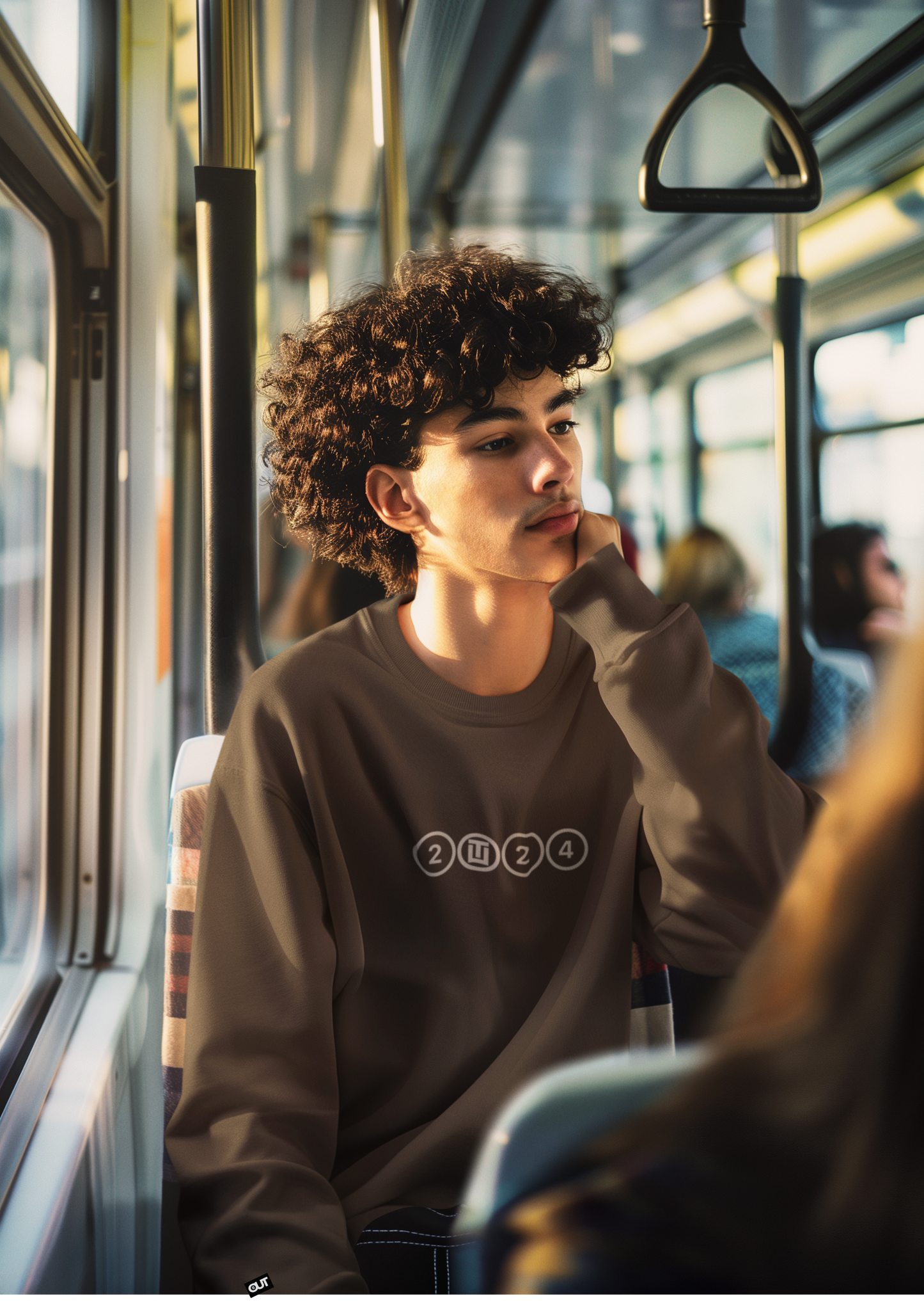 Brown cream 2024 Heavyweight Crewneck Sweatshirt
