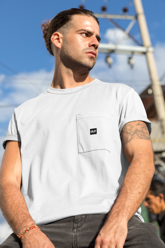Woven label Classic White Pocket Tee